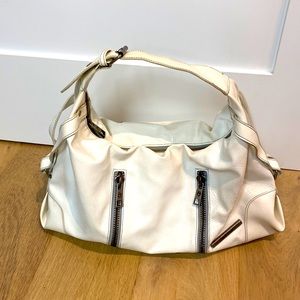 Matt & Nat Purse, white, metal details, faux suede lining